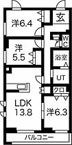 兵庫県西宮市伏原町（賃貸マンション3LDK・3階・68.00㎡） その2