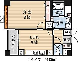 兵庫県西宮市津門西口町（賃貸マンション1LDK・4階・44.05㎡） その6