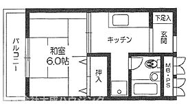 ローズハイツ  ｜ 兵庫県西宮市鳴尾町2丁目（賃貸マンション1K・3階・24.96㎡） その2