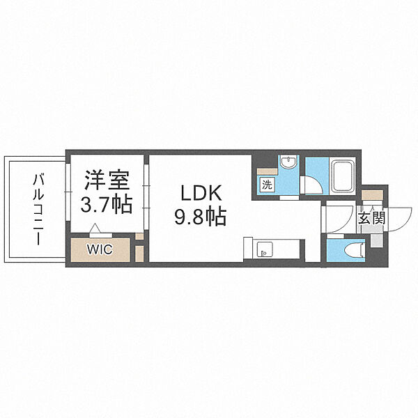 アーバネックス心斎橋II 302｜大阪府大阪市中央区南船場3丁目(賃貸マンション1LDK・3階・33.31㎡)の写真 その2