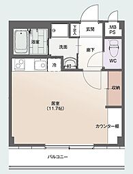 セレスティアル学園 ワンルームの間取図画像