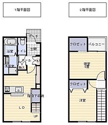 棲家 2DKの間取図画像