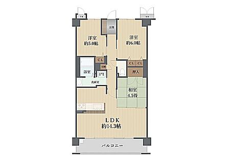 3LDK 間取り