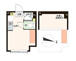 フルール・ド・エフォ 101 ｜ 東京都江戸川区東小岩5丁目（賃貸アパート1R・1階・11.56㎡） その2