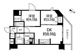 プロスタイルウェルス南千住メデイフィス 2DKの間取図画像