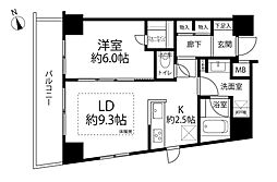 ユニロイヤル西早稲田 1LDKの間取図画像