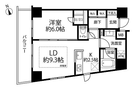 1LDK 間取り