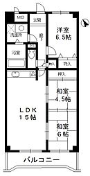 ハイツ西鈴蘭台 3LDKの間取図画像