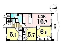 間取図画像 2SLDK