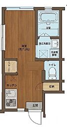 Laviebelle千歳船橋 ワンルームの間取図画像