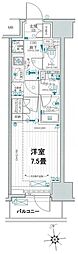 デュオステージ蒲田 1Kの間取図画像