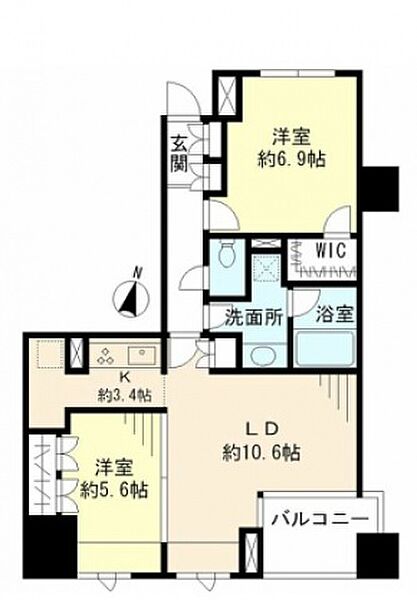 デューク・スカーラ日本橋 905号室｜東京都中央区日本橋蛎殻町１丁目(賃貸マンション2LDK・9階・61.75㎡)の写真 その2