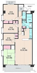 フォレストリア増尾 4LDKの間取図画像