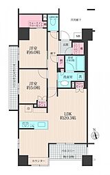 ウィザースレジデンス浜野駅前2 2LDKの間取図画像