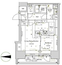 アークマーク浅草（ARKMARK浅草） 1101 ｜ 東京都台東区千束２丁目6-6（賃貸マンション1LDK・11階・41.32㎡） その2