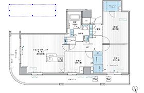 栖-すみか-浅草蔵前 1302 ｜ 東京都台東区駒形１丁目3-11（賃貸マンション3LDK・13階・85.45㎡） その2