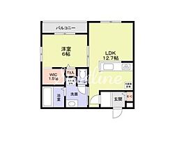 TREE TOPS 代々木（ツリートップス代々木） 1階1LDKの間取り