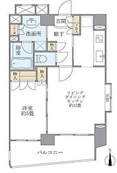 グランアビテ四谷三丁目ステーションフロント 1LDKの間取図画像