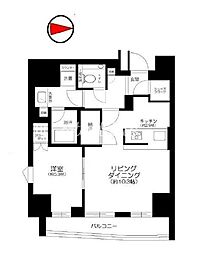 グランスイート四谷プレシア 1LDKの間取図画像