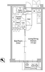 コンフォリア原宿 1LDKの間取図画像