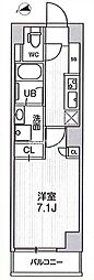 四谷坂町レジデンス 1Kの間取図画像