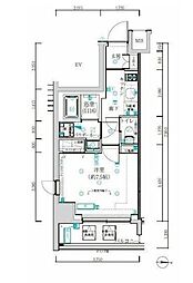 アルテシモレフィナ 1Kの間取図画像