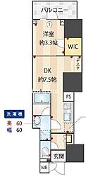 ズーム信濃町 1DKの間取図画像