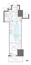 ズーム信濃町 1LDKの間取図画像