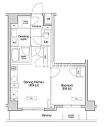 Primal方南町 1LDKの間取図画像