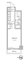 レジディア新宿イースト 1DKの間取図画像