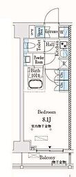 市谷仲之町ViewApartment 1Kの間取図画像