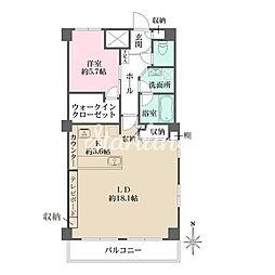 藤和ハイタウン新宿 1LDKの間取図画像