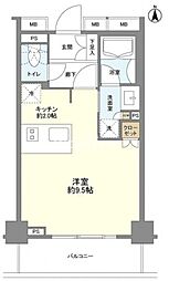 グローリオ東新宿 ワンルームの間取図画像