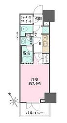 ルフォンプログレス四谷 1Kの間取図画像