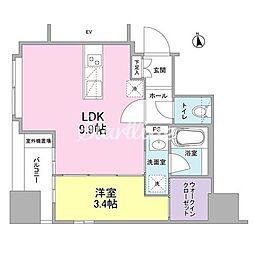リバーレ東新宿 1LDKの間取図画像