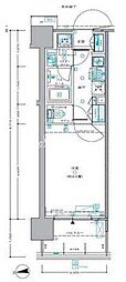 セントラルプレイス新宿御苑前 1Kの間取図画像