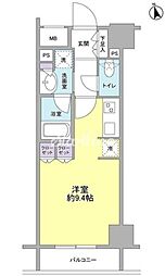 コンフォリア新宿御苑2 ワンルームの間取図画像