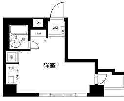 ソリテア四谷荒木町 ワンルームの間取図画像