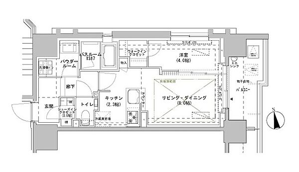 パークスフィア牛込神楽坂 510｜東京都新宿区南山伏町(賃貸マンション1LDK・5階・40.01㎡)の写真 その2