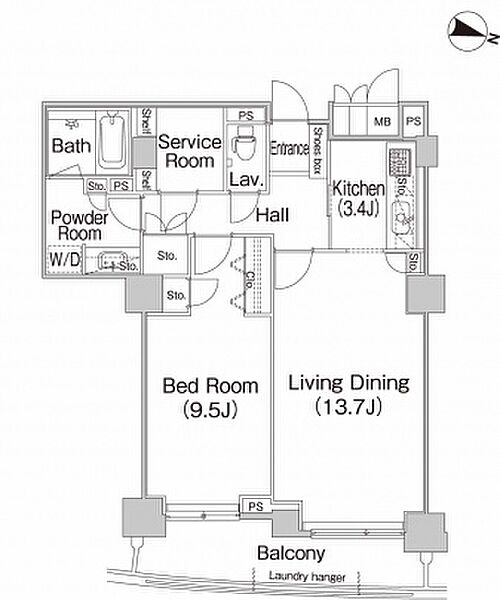 ミレニアムガーデンコート 205｜東京都千代田区二番町(賃貸マンション1LDK・2階・68.01㎡)の写真 その2