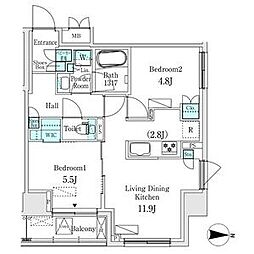 間取図画像 2LDK