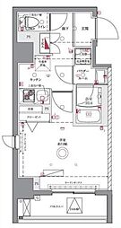 東武亀戸線 亀戸水神駅 徒歩3分の賃貸マンション 6階1Kの間取り