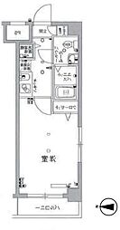 スカイコート錦糸町 1Kの間取図画像