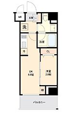 KI-LIGHT錦糸町 1DKの間取図画像