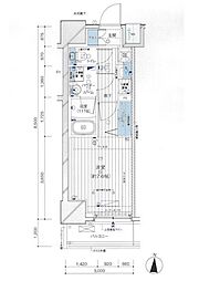 メインステージ亀戸6 1Kの間取図画像