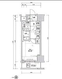 スパシエジーベック亀戸 1Kの間取図画像
