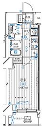 レガリス亀戸 1Kの間取図画像