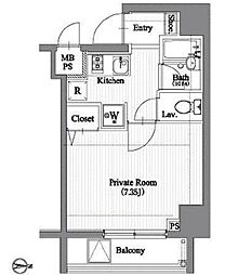 SIN-City錦糸町 1Kの間取図画像