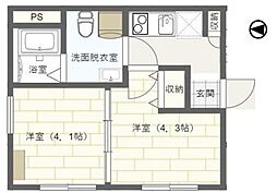 アーバンステージ菊川 2Kの間取図画像