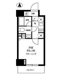 グロースメゾン亀戸 1Kの間取図画像